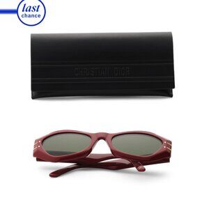DIOR Red 55mm Oval Sunglasses